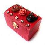 Love Cats Box, Polymer Clay, Wooden, Handpainted,..