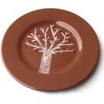 Hand Painted Tree Plate, Breakfast Ceramic Plate,..