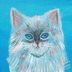 Original Cat Painting, Kitten Painting, Cat..