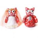 Wedding Cake Topper, Cat Cake Topper, Polymer Clay..