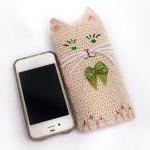 Cat Phone Case, Cat Phone Cover, Crochet Phone..
