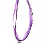 Purple Flower Cameo Necklace, Photo Pendant,..