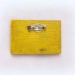 Pin Brooch, Handmade, Wooden, Decoupage, Vintage,..